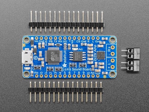 Adafruit Audio FX Sound Board + 2x2W Verstärker, WAV/OGG Trigger, 16MB, 2217 - Bild 3 von 6