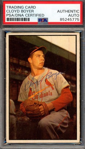 Autógrafo a color Bowman 1953 firmado por ADN de Cloyd Boyer PSA - Imagen 1 de 1