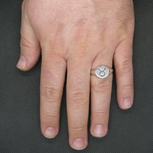 Genuine Sterling Silver Ring Zodiac Sign Taurus Hallmarked Solid 925 Handmade - Picture 12 of 12