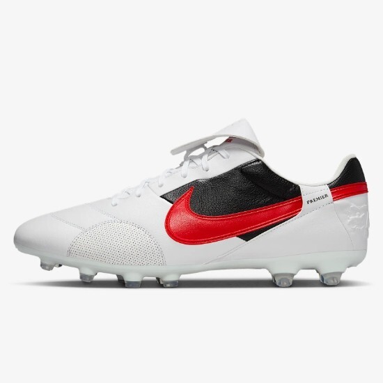 Футбольные бутсы Nike Premier 3 FG с низким верхом Белый/красный (HM0265-101) Доставляются в ускоренном порядке