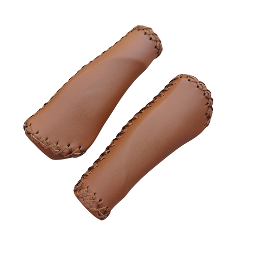 BROWN Saddle / Handlebar Grips Vintage Retro look style set Sprung Seat Bicycle - 第 29/29 張圖片