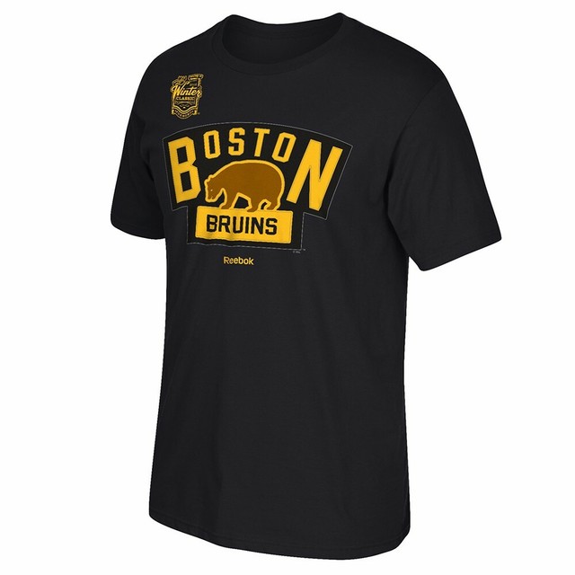 Boston Bruins 2016 Official Winter Classic Team Wordmark Logo T-Shirt Men's | eBay