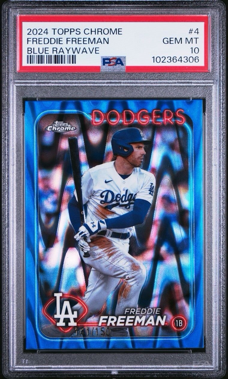 2024 Topps Chrome FREDDIE FREEMAN /150 Blue RayWave Refractor #4
