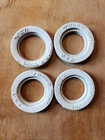 Set 4 FOUR "1955 TONKA PLASTIC WHITE WALLS ONLY" Hubs & Hub Caps Original Tires