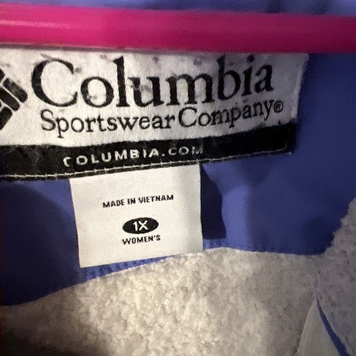 Columbia Women’s Winter Jacket Warm RN69724 Size Xl Blue And White With Hood A+ - Picture 5 of 7