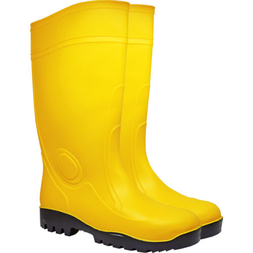 Gummistiefel Stiefel Arbeitsstiefel PVC S5 Gelb Stahlkappe Gr. 40 - 47 NEU OVP - Bild 2 von 2