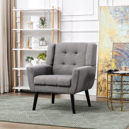 Velvet Accent Chair Upholstered Living Room Chairs Sofa Armchairs Reading Chairs - Picture 94 of 121