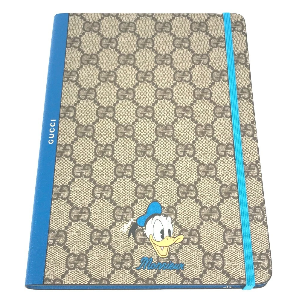 GUCCI DISNEY Donald Duck GG Supreme Note bloc notes papeterie carnet jamais utilisé
