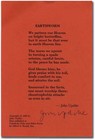 John Updike / Earthworm Signed 1st Edition 1979