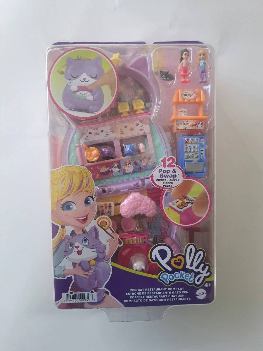 Mattel Polly Pocket Zen Cat Restaurant Compact 2021 NEW