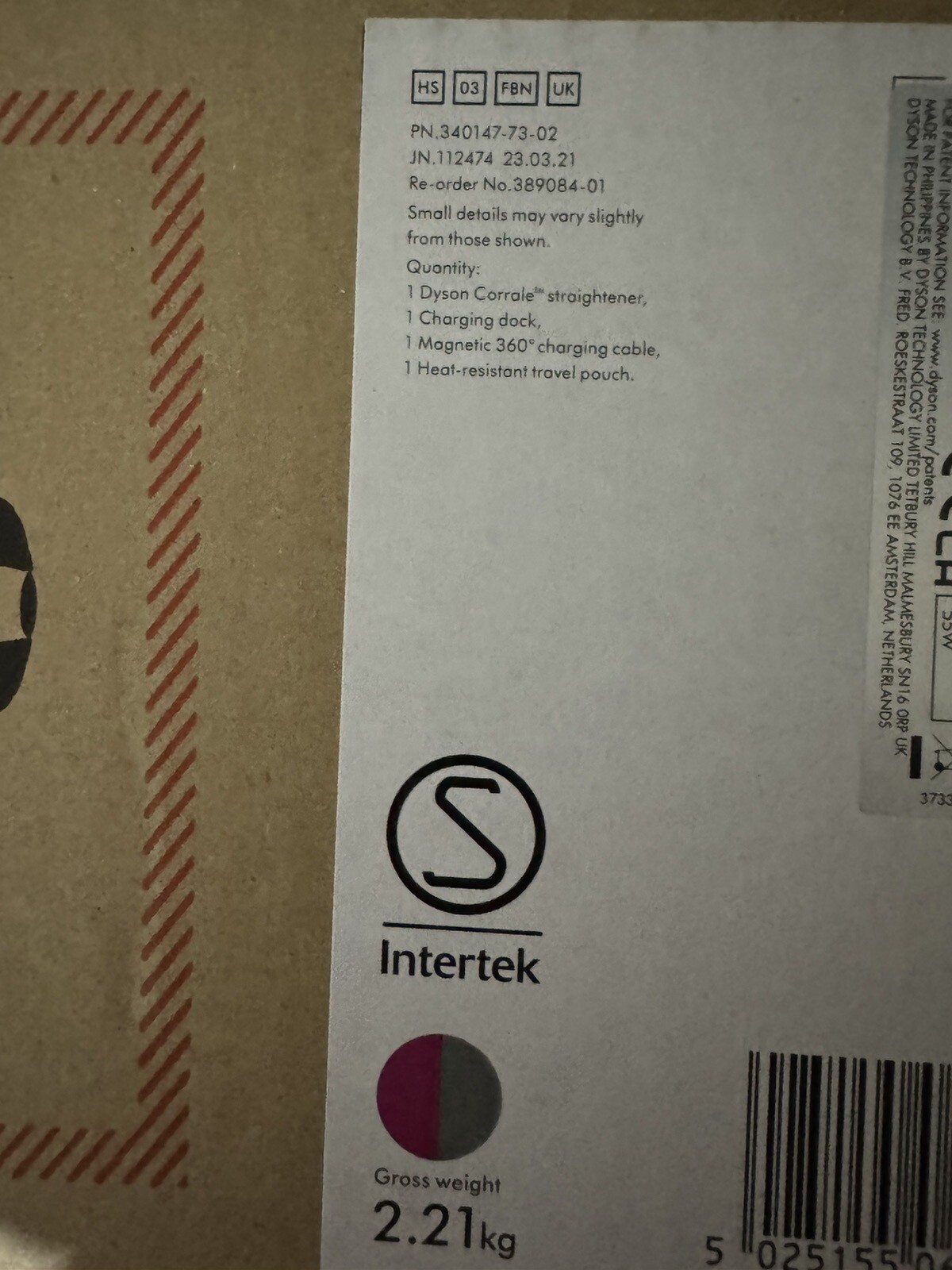 Dyson Hair Straightener Black Nickel Fuchsia 5025155046289 eBay