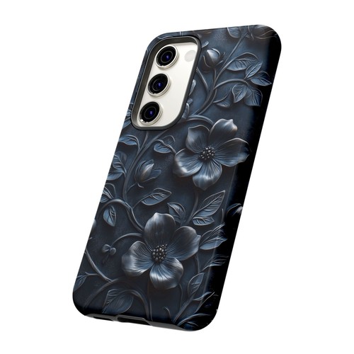 Black Floral Embossed Vines - Phone Case for iPhone, Galaxy, Pixel - 第 227/281 張圖片