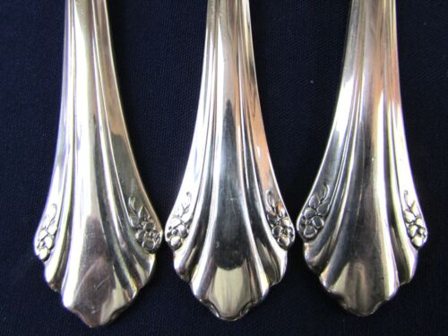 SET 3 DINNER FORKS! Vintage ONEIDA silverplate: ENCHANTMENT pattern: EXC - Picture 2 of 5