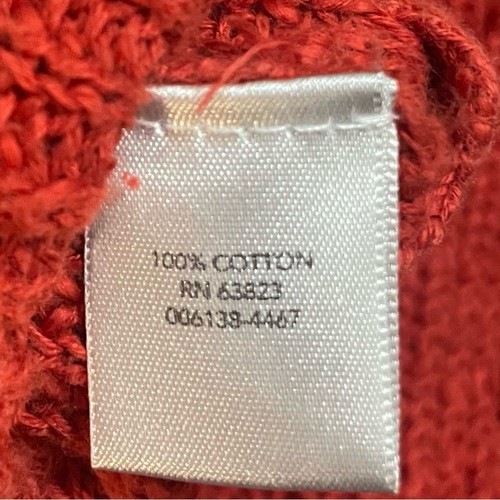 Christopher & Banks 100% Cotton Orange Sweater Size Medium - Picture 6 of 7