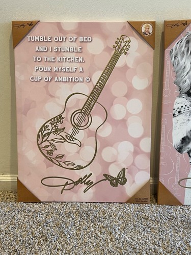 dolly parton canvas picture set of 2 pink muscical icon 18X24in DG Viral - Picture 5 of 6