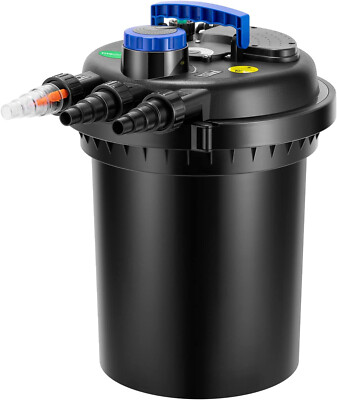 #ad 2630GPH Pressure Pond bio Filter w Built In UV lamp Purifie 3000Gal $113.99