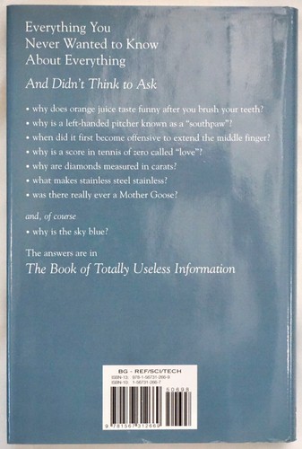 The Book of Totally Useless Information by Don Voorhees, 1993 Hardcover w/DJ - Bild 4 von 5