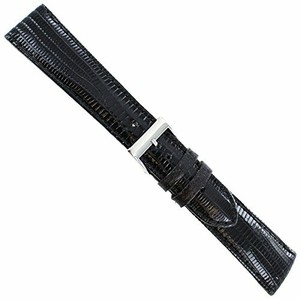 20mm-Milano-Black-Padded-Stitched-Genuine-Teju-Lizard-Mens-Watch-Band-Regular