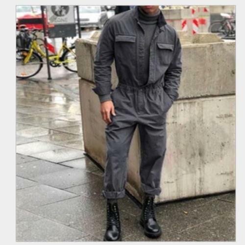 Men‘s Vintage Military Coveralls Romper Slim Fit Work wear Jumpsuit Casual Pants - Bild 7 von 12