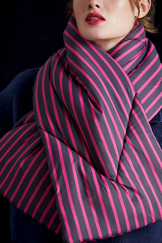 ANTHROPOLOGIE Striped Puffer Scarf new - Bild 2 von 5