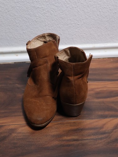 6.5 Brown Boots w zipper - Picture 5 of 6