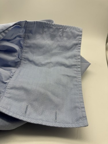 Turnbull & Asser Men’s Dress Shirt Cotton 16.5 - 42 Blue French Cuff Nieman Marc - Picture 11 of 13
