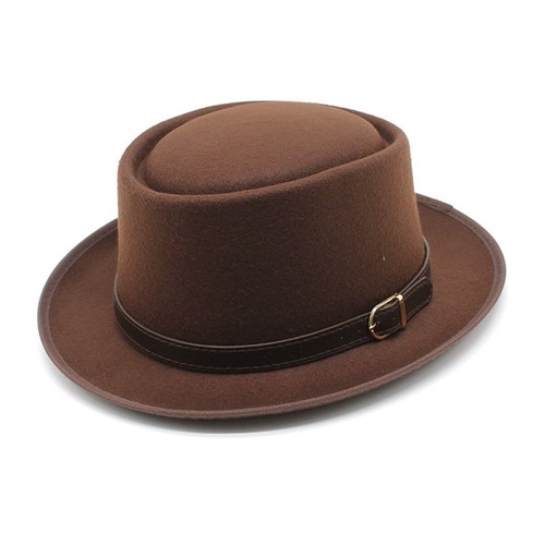 Pork Pie Hut Flat Top Fedora Hut Vintage Panamahut klassisch Jazzhut Sonnenhut - Bild 18 von 20