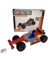 Constructors Motorized Race Car Construction Kit Building Toy, No Tools