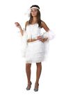 Women's White 2 piece Fringer Flapper 1920's Historical Costume Size S (Used)