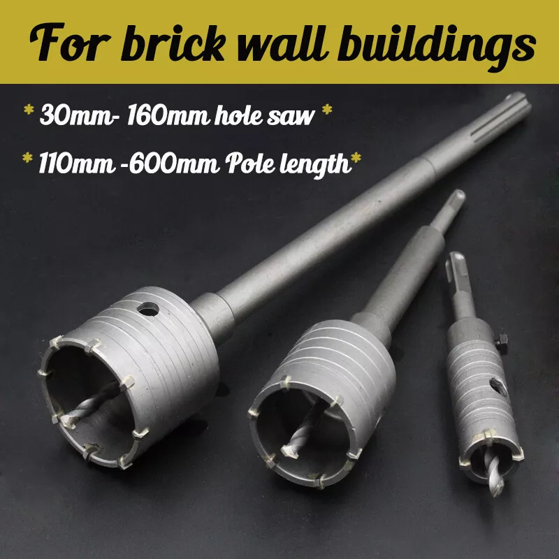 30mm 160mm CORE DRILL BIT CONCRETE SDS MASONRY HOLE PILOT BRICKS