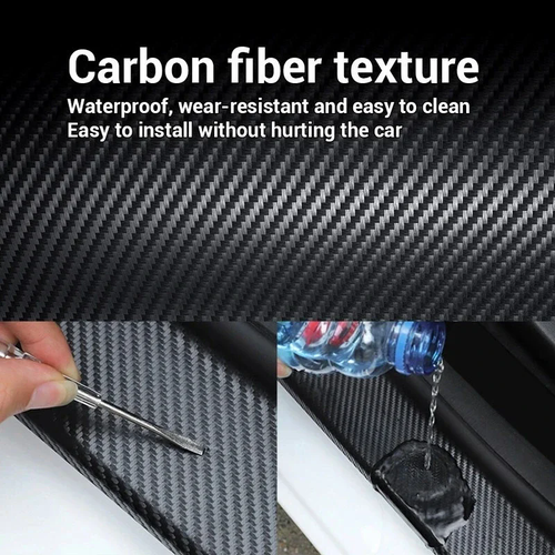 5D Carbon Fiber Auto Door Edge Guards Sill Protector Car Wrap Film Vinyl Wrap - Picture 10 of 11