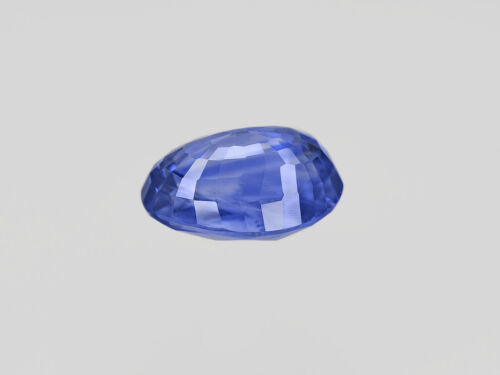 Zaffiro blu certificato GRS SRI LANKA 5,03 cts ovale naturale non trattato - Foto 6 di 7