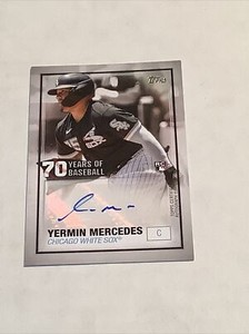 2021 Topps 70 Years Auto #70YA-YM Yermin Mercedes - Chicago White Sox ⚫️⚪️ A20