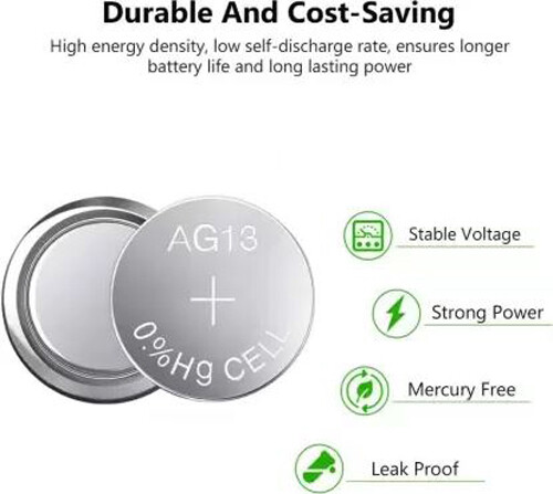 LR44 Battery A76/AG13 Button Cell Batteries EXP 12-2025 - Picture 3 of 4