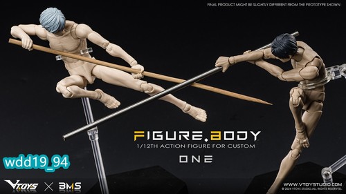 VTOYS X BMS 1:12 Muñeca Flexible Masculina 6" Figura de Acción Cuerpo Articulado Pálido y Cabeza Juguete - Imagen 5 de 12