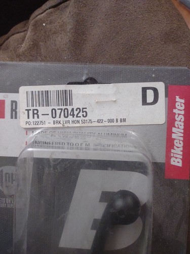 HONDA BIKEMASTER BRAKE LEVER goldwing tr-070425 53175-422-00b silverwomg cb gl - Picture 2 of 3