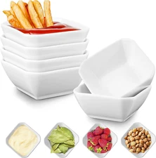 Mfacoy 6 Pack Soy Sauce Dishes, 3 Oz Ceramic Dipping Bowls, Pinch Bowls, Small D