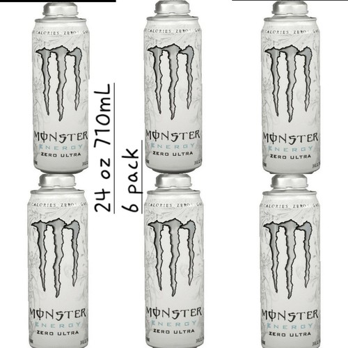 Monster Energy Zero Ultra Zero Shugar 24 FL OZ 710mL Pack Of 6 Big Cans