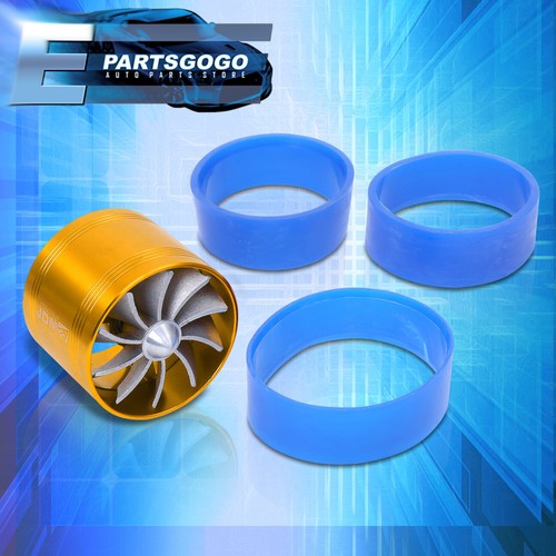 2.5" Super Intake Turbonator Single Fan Gas/Fuel Saver Gold For Supra MR2 AE86 - Picture 3 of 3