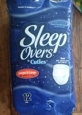 Sleep Overs By Cuties Pull Up Underwear Large/X Large  60-125 Lbs, 12 Count, New