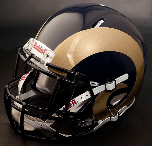 *Custom* St. Louis Rams Nfl Riddell Full Size Speed Football Helmet
