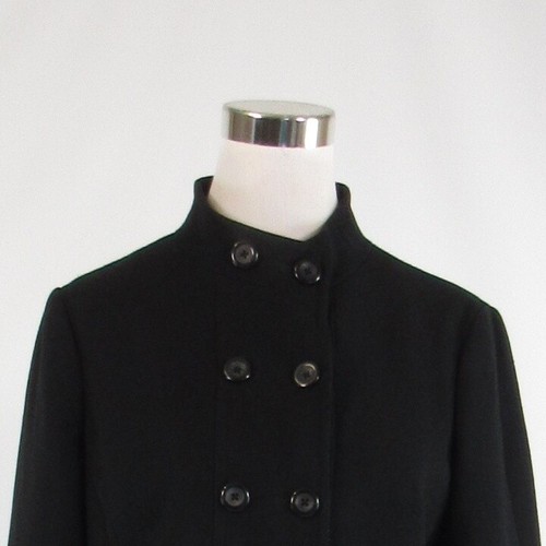 Black BANANA REPUBLIC double breasted stretch 3/4 sleeve jacket 8 - Picture 2 of 8