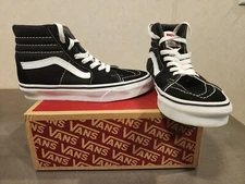 Vans Off The Wall SK8 Shoes Unisex 4.5/6 Black White Canvas High Top Skateboard