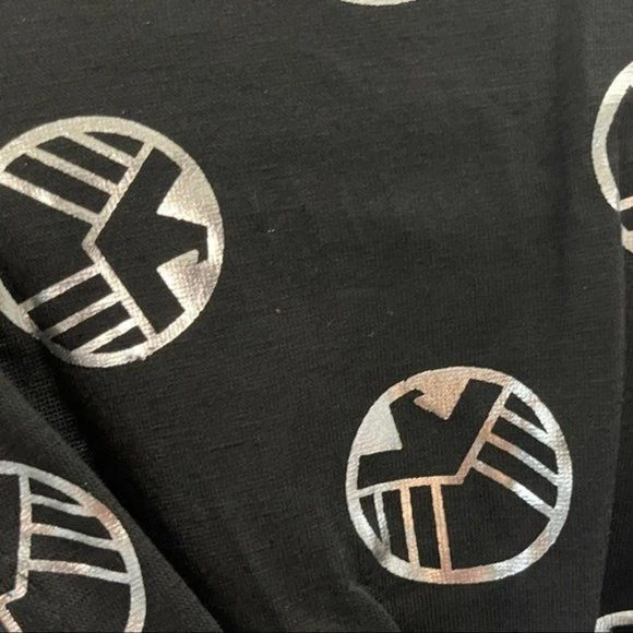 Marvel Tank Top Womens Small Blue Avengers Black Widow Knot Racerback Relaxed - Imagem 4 de 4