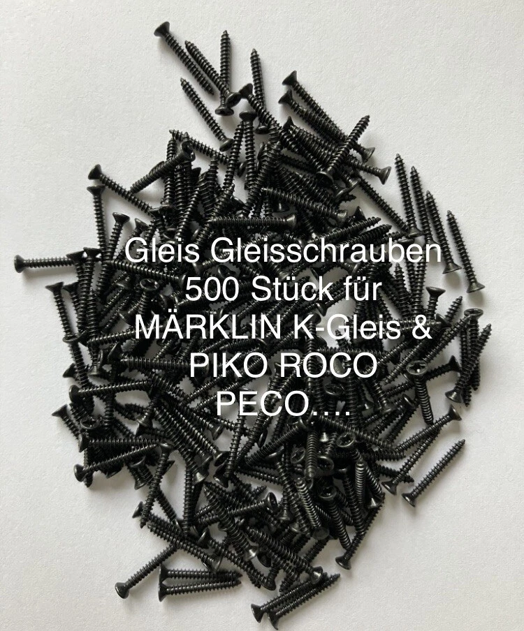 Viti per binari 500 pezzi per binario K Märklin & PIKO ROCO PECO