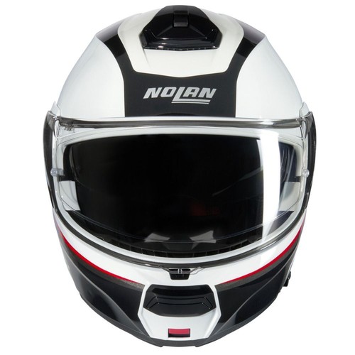 Flip-Up Helmet Nolan N100-6 INCOGNITO 344 Bianco / Rosso / Nero - Picture 3 of 4