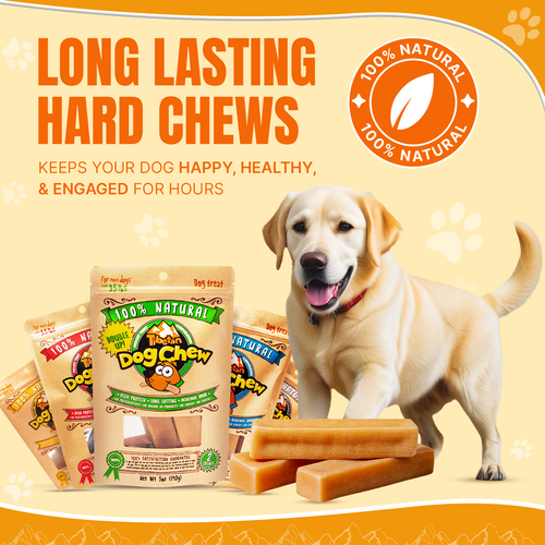 Yak Cheese Dog Chew for Medium Dogs - 3lbs, 100% Natural and Healthy Dog Treats - Picture 7 of 13