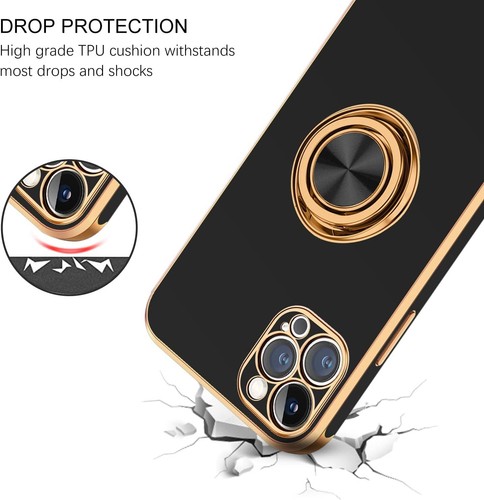 Für iPhone 16/14/13/12/11/Pro/Pro Max/Plus Robuste Hülle Stoßfest Cover Ring Stan - Bild 82 von 143