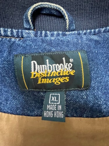 Vintage Y2K Dunbrooke Distinctive Images Varsity Bomberjacke Herren XL Blau Denim - Bild 9 von 11