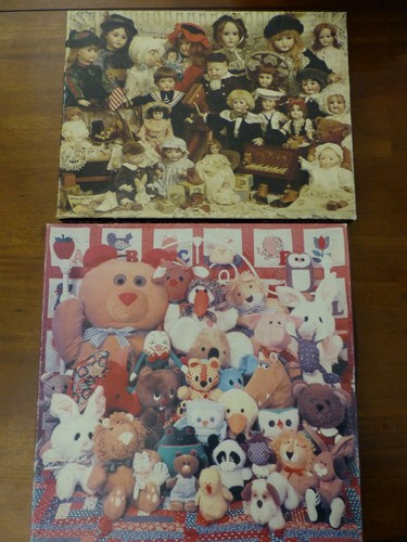500pc Springbok Puzzle Lot of 2 Vintage 1970s Cuddly Companions & The Doll Shop